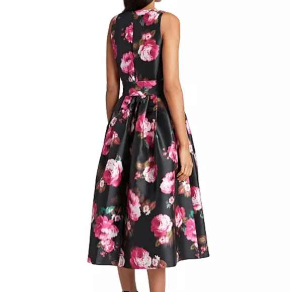 Tahari ASL Floral-Print Jacquard A-Line Dress Size 12 NWOT Tahari ASL Floral-Print Jacquard A-Line Dress Size 12 NWOT